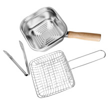 Small Deep Fryer with Basket Multifunctional Outdoor for Dumpling Stew