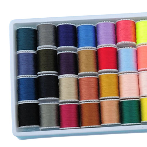 60Pcs Sewing Thread Kit Sewing Thread Spools Bobbins Set for Embroider 2