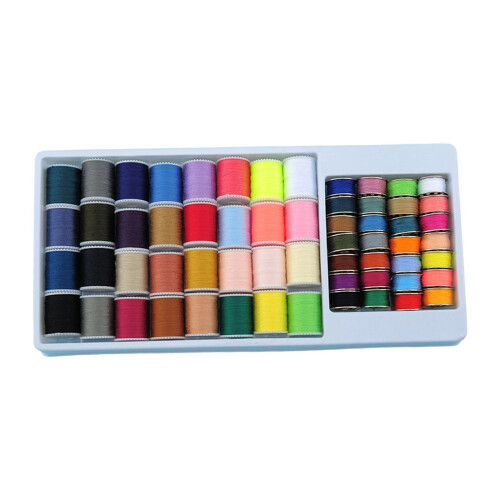 60Pcs Sewing Thread Kit Sewing Thread Spools Bobbins Set for Embroider 1