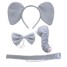 Elephant Ears Headband Nose Bow Tie Tail for Festivals Themed Party Bi