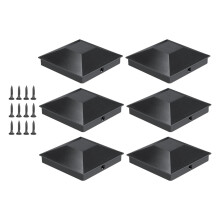 6Pcs Pyramid Post Caps Covers for 4x4 Deck Garden Decking Fence Post T