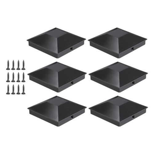 6Pcs Pyramid Post Caps Covers for 4x4 Deck Garden Decking Fence Post T