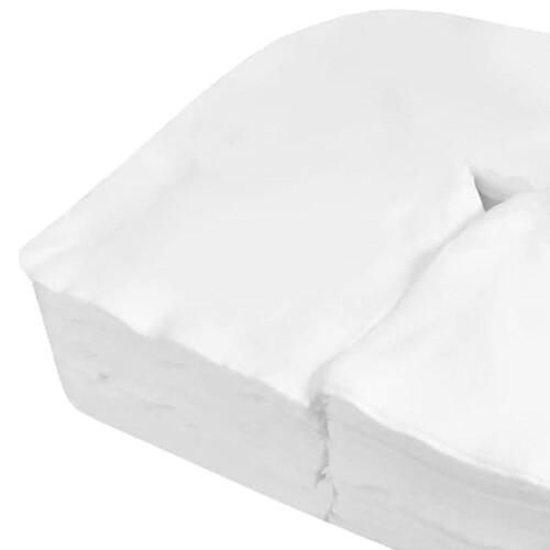 200 Pieces Massage Headrest Covers SPA Bed Non Sticking Flat Face Rest 2