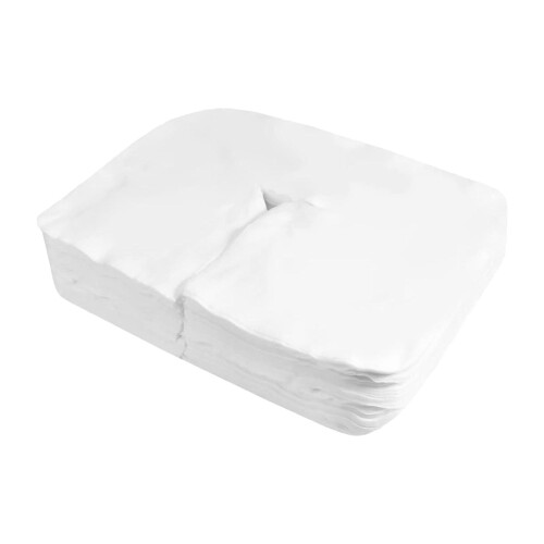 200 Pieces Massage Headrest Covers SPA Bed Non Sticking Flat Face Rest 1