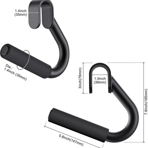 2 Pieces Grip Handles for Pull up for Barbells and Resistance Bands Ex 1
