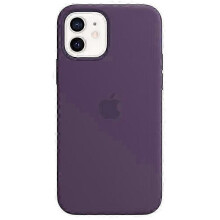 (DarkPurple) Silicone Cover With Magsafe For Iphone 12 Pro and 12 Case 1:1 Scale Induction Popover Design