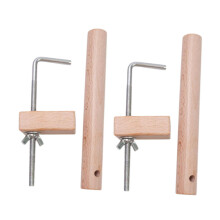 2x Warping Pegs Wooden Desk Clamp Set Racelets Weaving DIY Weaving Loo