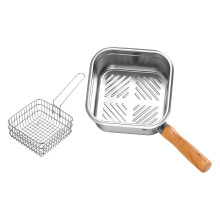 Small Deep Fryer Pot Stainless Steel Cooking Pot for Chips French Frie
