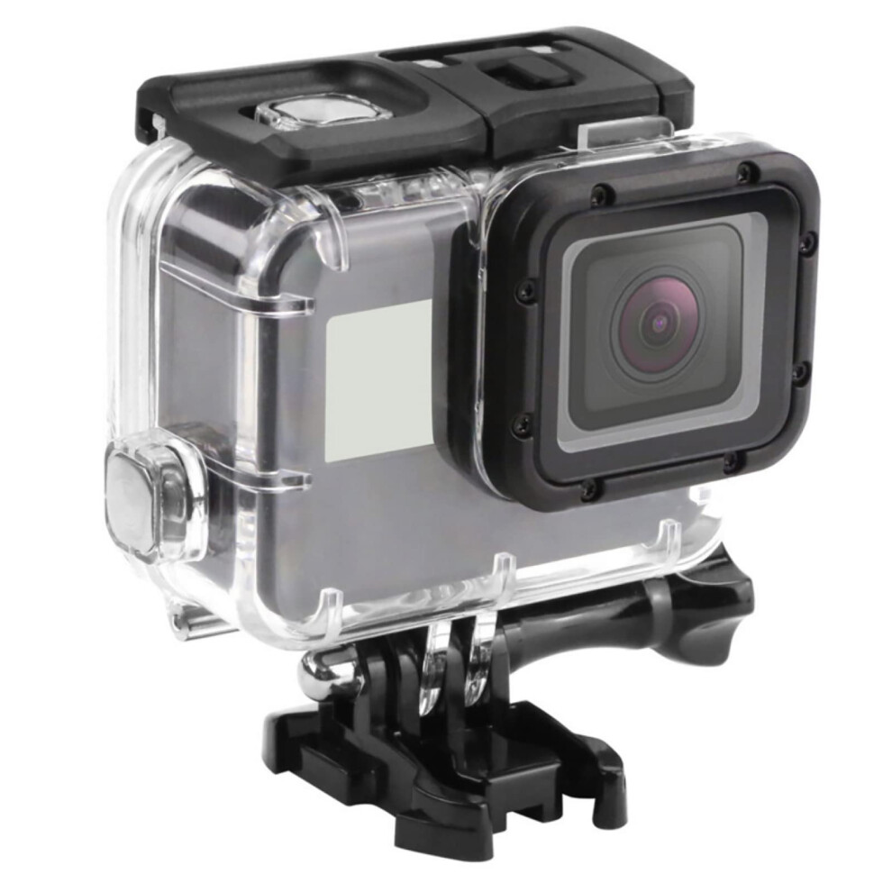 Pc + Aluminum Alloy Underwater Diving Housing Case With Touch Back Cover For Gopro Hero7 Action Camera Accessories Silver/White 9189345729904