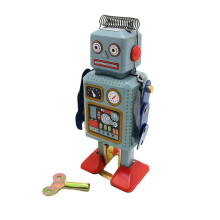 Walking Robot Vintage Wind Up Tinplate Toy for Party Toy Adults Boys G