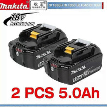 (5.0Ah 2pcs) 100% Makita 6ah Makita 18v Battery Bl1830b Bl1850b Bl1850 Bl1840 Bl1860 Bl1815 Replacement Lithium Battery-fj