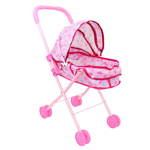 Foldable Baby Doll Stroller Pretend Play Girls Gift Simulation Pushcha
