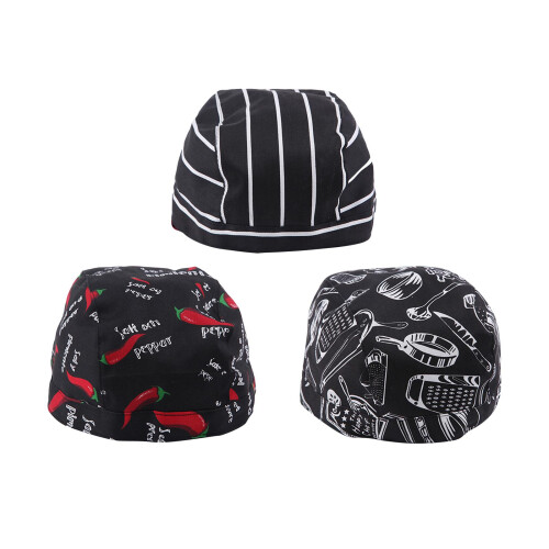 3Pcs Chef Hat Chef Beanie Kitchen Cooking Cap for Worker Catering Rest 1