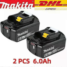 (6.0Ah 2pcs) 100% Makita 6ah Makita 18v Battery Bl1830b Bl1850b Bl1850 Bl1840 Bl1860 Bl1815 Replacement Lithium Battery-fj