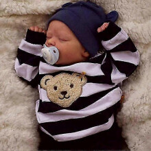 (full body silicone-boy) Npk 46cm Reborn Newborn Baby Darren Toy Lifelike Real Soft Touch_usmddsa