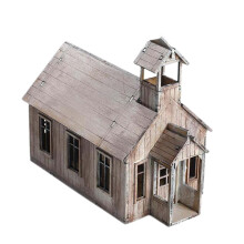 1/72 Church House Model Building Kits DIY Unassembly for Micro Landsca