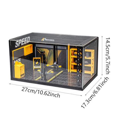 1:24 Scale Diorama Car Garage Miniature Simulation Car Workshop Scene 1