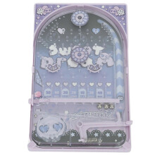 (As show, One size) Kids Pinball Game Improve Hand Eye Coordination Children Pinball Race Toy with Bracket Purple