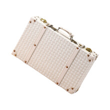 Coffre de rangement élégant avec Texture tissée, pour-S Blanc