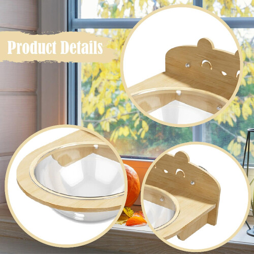 Cat Window Perch Cordless with Suction Cups for Playing Overlooking Sl 2