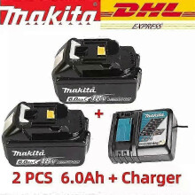 (6.0Ah2 Charger1) 100% Makita 6ah Makita 18v Battery Bl1830b Bl1850b Bl1850 Bl1840 Bl1860 Bl1815 Replacement Lithium Battery-fj