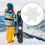 Snowflake Snowboard Stomp Pad  3D Raised Design for Stability White 2