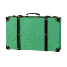 Boîte de rangement de bijoux en cuir Vintage,-L Vert paon
