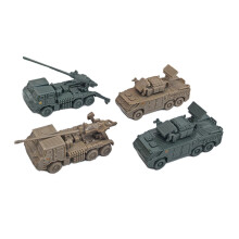 4Pcs 1:144 Armored Vehicle Model Wheeled Vehicle Model for Boys Toddle