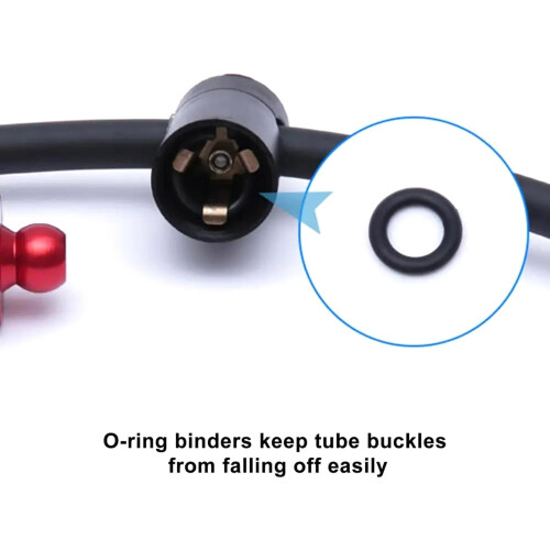 Scuba diving hose, quickrelease buckles, diving regulator, octopus hose holder, quickrelease red 2