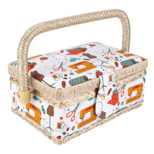 sewing box household fabric craft handmade sewing basket thread needle storage box organizer sewing storage box for storing needles