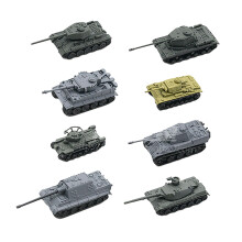 8Pcs DIY 1: 144 Tank Model Miniature High Simulation for Kids Assembly