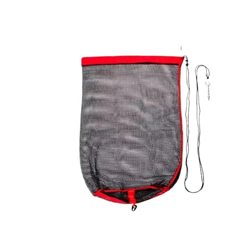 Foldable Fish Cage Outdoor Drawstring Live Fish Net Bag Black 400.8m