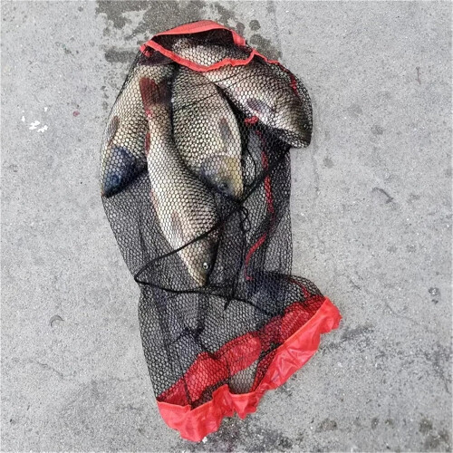 Foldable Fish Cage Outdoor Drawstring Live Fish Net Bag Black 400.8m 1