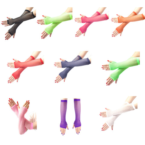 Gants à mailles élastiques, gants de-Décoration simple orange 1