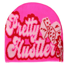Bonnets en peluche luxueux, chapeau tendance,-rose foncé