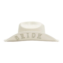 Chapeau de fête avec bijoux, perles de cristal, chapeau de-Blanc