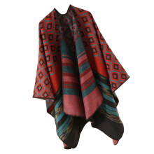 Châle ethnique pour voyage, hiver, automne, capes-Rouge