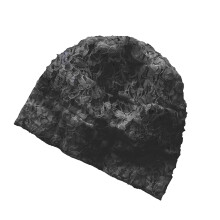 Chapeau en dentelle pour dame, couvre-chef en Tulle, fleur-Noir