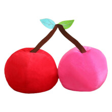Chapeau de fruits en peluche, couvre-chef de fruits-rose rouge