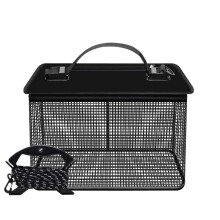 Foldable fish cage fishing protection live fish bucket box portable quick drying