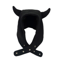 Chapeau de crâne foncé, corne du diable, pour le-corne noire