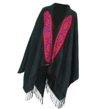 Châle imprimé surdimensionné pour femmes, léger, doux-Noir Vert