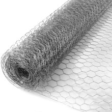 20Gauge Galvanized Hexagonal Poultry Netting Chicken Wire Rolled Fencing with Mesh Size 1in (3 ft. x 50 ft.)