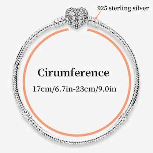 Βραχιόλι με φίδι για Pandora Charms Sterling Silver Moments Αλυσίδα με φίδι που ταιριάζει σε όλα 2