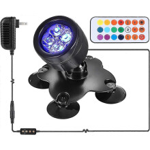 (A) Onderwatervijververlichting, IP68 waterdichte kleurveranderende spots met afstandsbediening, LED onderwaterfonteinverlichting, onderwate