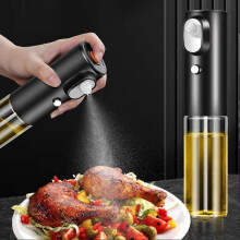 Elektrischer Ölsprüher, 200 ml, mit 2 Sprühmodi – hitzebeständige Ölspenderflasche aus Glas zum Kochen und Anrichten