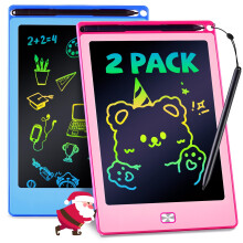 POPERFUN 2er-Pack LCD-Schreibtablett für Kinder, 8,5-Zoll-Zeichentablett für Kinder, Reisespiele, Aktivitäten, Kleinkindspielzeug, Lernbrett