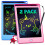 POPERFUN Pacote com 2 Tablets de Escrita LCD para Crianças, Tablet de Desenho de 8,5 Polegadas para Crianças, Jogos de Viagem, Atividades, B 1