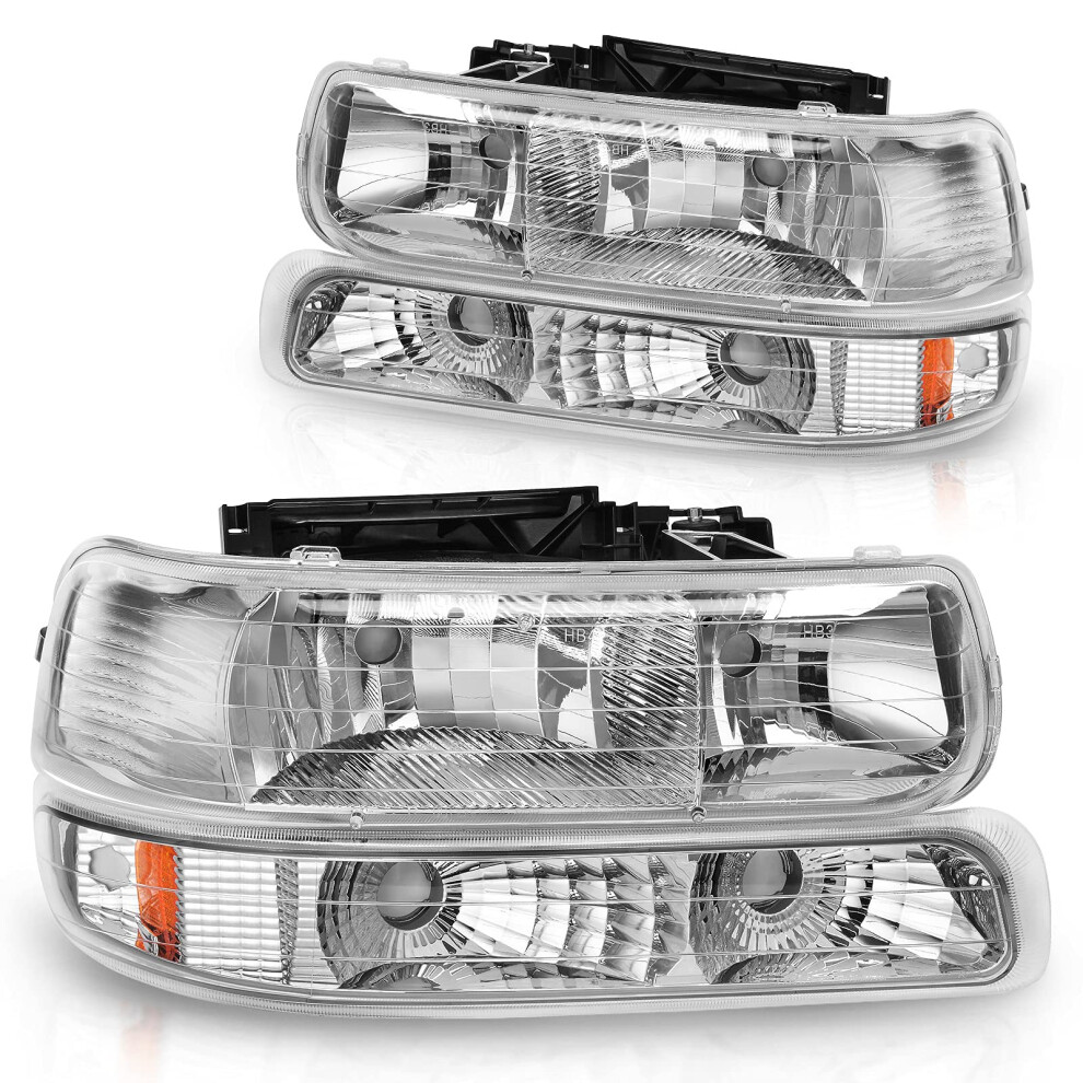 Headlight Assembly Compatible With 9902 Chevrolet Silverado 1500 2500/0102 Chevy Silverado 1500Hd 2500Hd 3500Hd 9365049504706