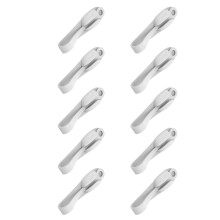 Bundles of 10 Sturdy Silicone Cable Tidies for Home and-White